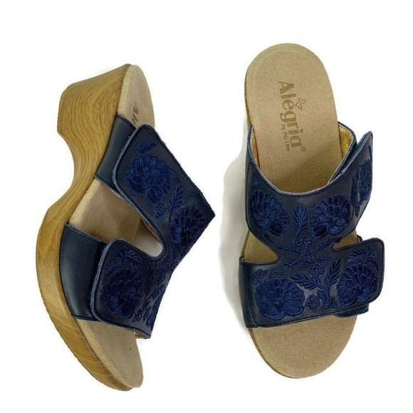 alegria embroidered sandals